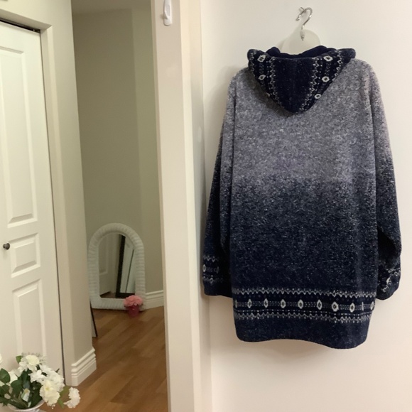 Marshlands Vintage Canada Soft Long hooded Fleece Jacket XL/xxl - Picture 8 of 10